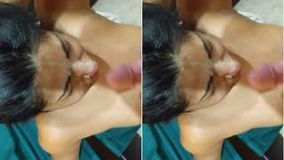 Busty NRI babe gets pounded and covered in jizz