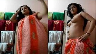 Desi beauty bares her body and flaunts her assets in a steamy video