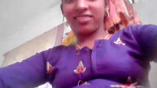 Horny blonde girl from India pleasures herself