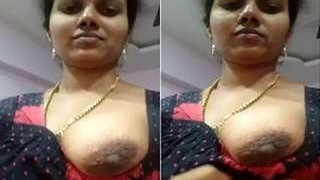 Indian wife with big boobs gives a lap dance