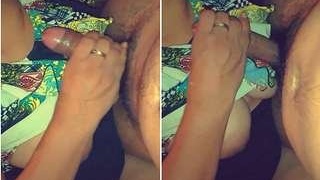 Horny wife gives husband a handjob in this steamy video