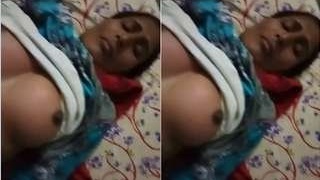 Desi wife pleasures herself and fucks her husband vigorously