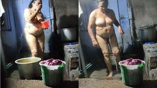 Hot Indian MILF gets naughty in the shower with hidden camera