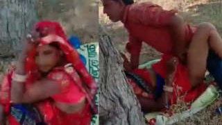 Desi aunt gets caught having sex in the village