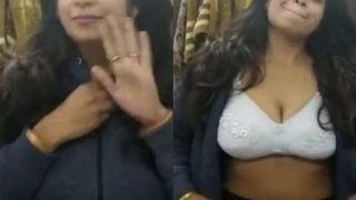Big boobs Desi babe teases and says I love you to boyfriend