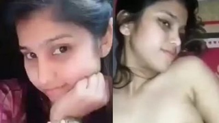 Cute girl gets naughty with lover in public