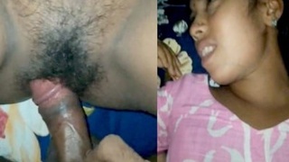 Desi bhabi's hairy mound gets drenched in wetness during fucking session