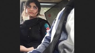 Cute desi girl in a car