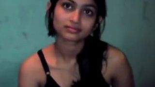 Homemade video of Indian teen in black lingerie getting fucked