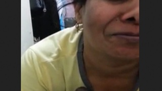 Aunty gives a sensual blowjob to her lover, talking dirty