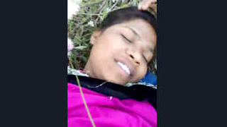 Outdoor sex with a young girl in a village