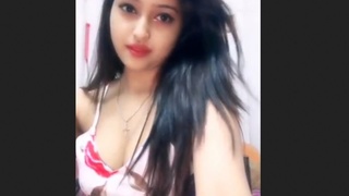 Cute desi model actress strips down to nothing in front of camera