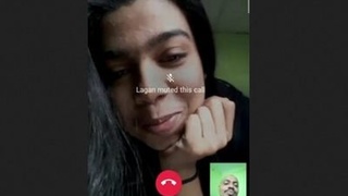A stunning Indian girl flaunts her nude body on VC