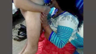 Desi Bhabhi gives a handjob and blowjob in one video
