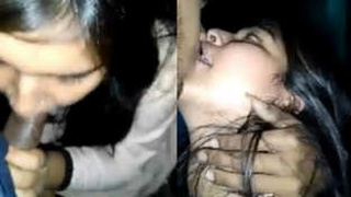 Desi couple engages in outdoor sex at night