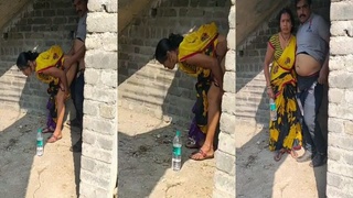 Hidden camera captures Indian bhabhi's outdoor sex session