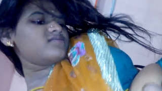 South Indian bhabhi in sari gets naughty on camera