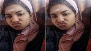 Indian girl flaunts her body in video call