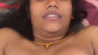 Teen girl with hairy pussy gets fucked by a guy