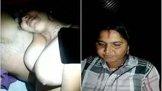 Desi couple's passionate romance and husband revealing wife's breasts