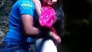 Desi couple enjoys outdoor sex on a blanket