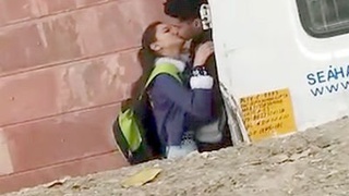 College-aged Desi teens share a passionate kiss