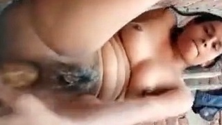 Indian gay man pleasures himself with dildo