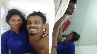 Exclusive Desi couple's steamy romance and oral sex session