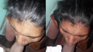 A girl from the Dehati Adivasi community performs a passionate oral sex act on her partner in a video