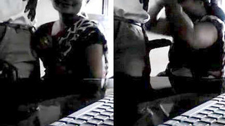 Desi aunty gives a hot blowjob to her manager