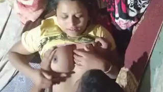 Desi couple with big boobs engages in intense sex