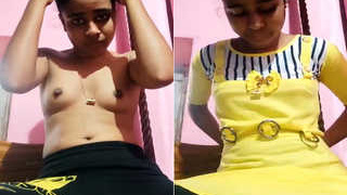 Amateur Indian girl teases with her big boobs in exclusive video