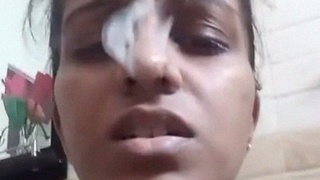 Busty Lankan Tamil girl flaunts her body in solo masturbation video