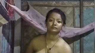 Naked Susmita Debnat takes a solo nude selfie at home