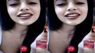Exclusive video of a stunning Indian girl getting naughty on video call