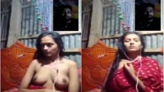 Exclusive video of a cute Bangla girl flaunting her natural boobs
