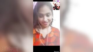 Bangladeshi Desi babe with big tits and wet pussy gets fucked on video call