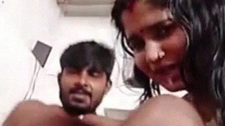 Monica Bhabhi gives a blowjob in a Tango video and swallows the cum