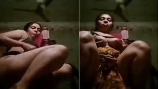 Indian wife reveals her curvy body and big breasts