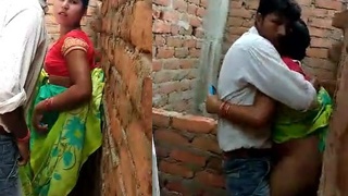 Indian bhabhi gets caught in the act of outdoor sex