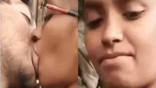 Desi couple's steamy outdoor sex session in part one