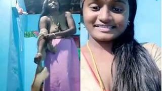 Horny Tamil bhabhi reveals her breasts and vagina