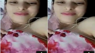 Beautiful Indian woman reveals her breasts and pleasures herself in part 6