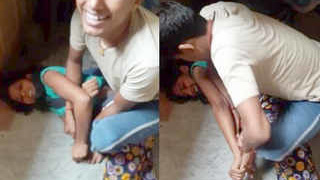 Desi lovers engage in playful foreplay