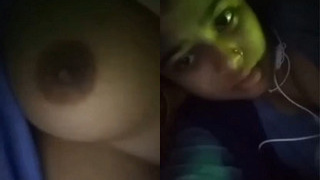 Amateur Indian girl flaunts her boobs on VK in part 2