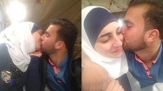 Arab girl teases boy by playing with her pussy in hijab