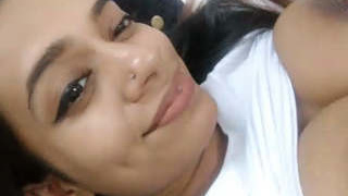 Cute girl from Srilanka takes sexy selfie video