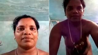 Tamil bhabhi's exclusive video of nude bathing for her lover