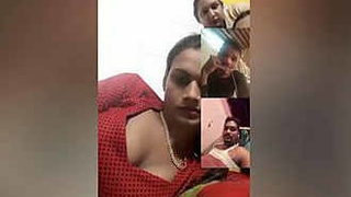 Indian girl with big tits chats in porn video