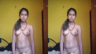 Cute Indian girl bares her body parts in amateur porn video